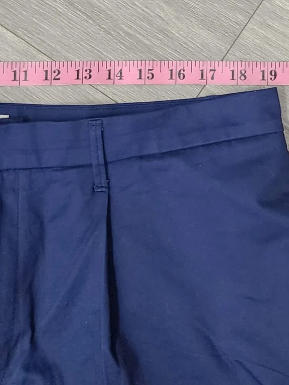 Goodfellow & Co Men’s Size 38 Navy Blue Pleated Cotton Stretch Chino Shorts
